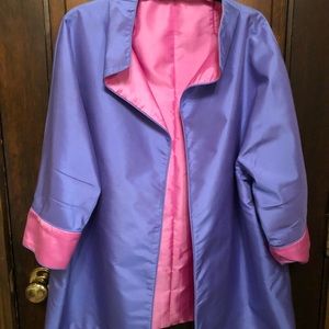 Silk reversible jacket.